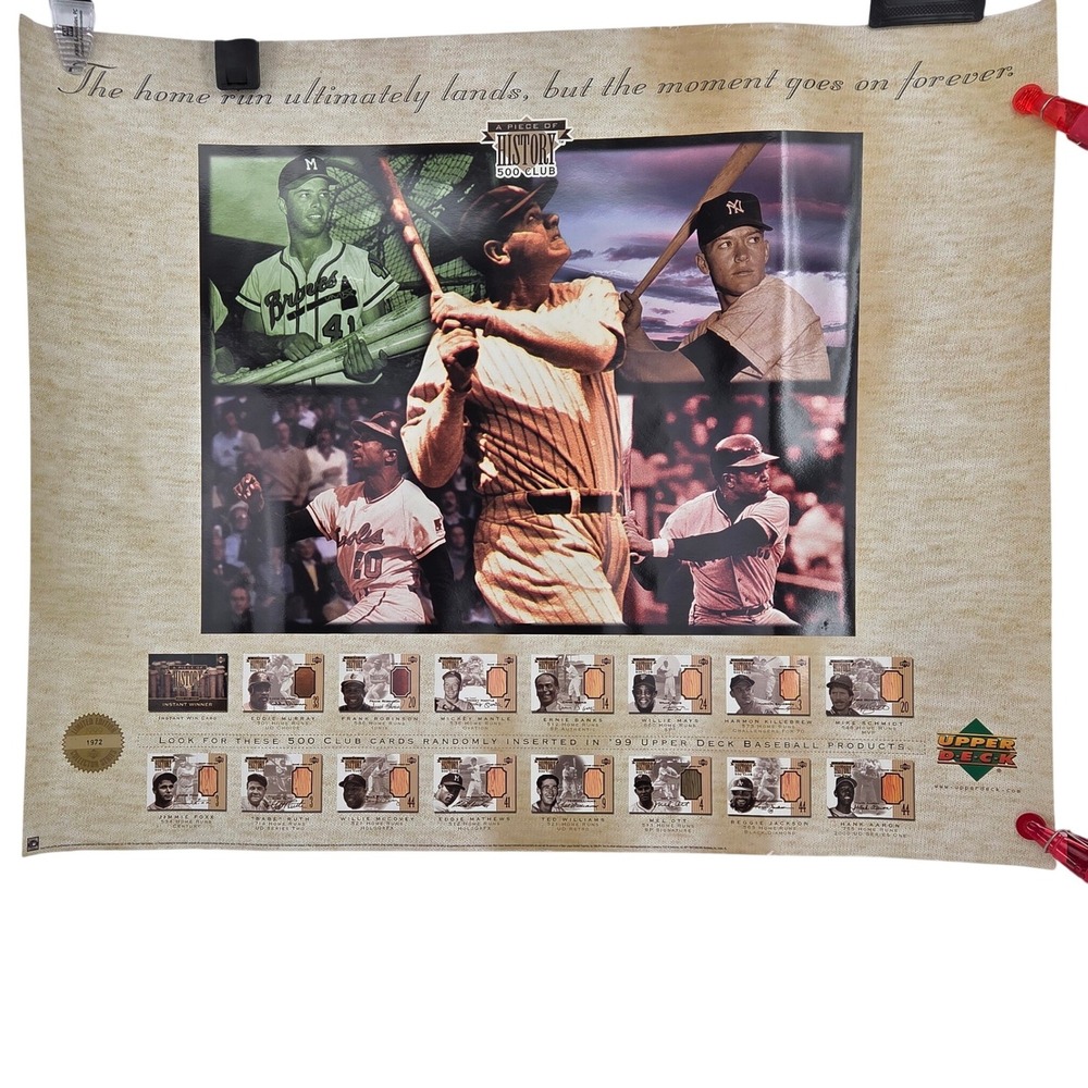 Upper Deck 1999 MLB Baseball A Piece of History 500 Club Limited Edition Poster